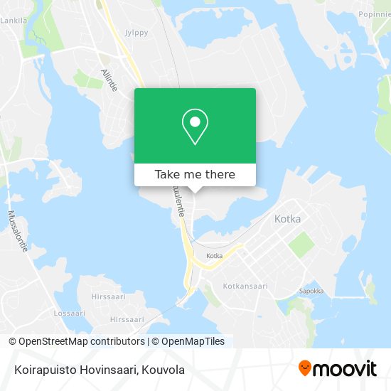 Koirapuisto Hovinsaari map