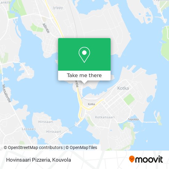 Hovinsaari Pizzeria map