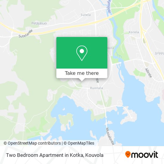 Two Bedroom Apartment in Kotka map
