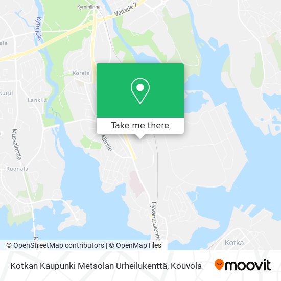 Kotkan Kaupunki Metsolan Urheilukenttä map