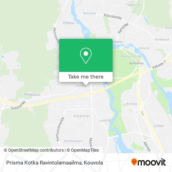 How to get to Prisma Kotka Ravintolamaailma by Bus?