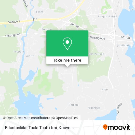 Edustusliike Tuula Tuutti tmi map