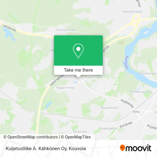 Kuljetusliike A. Kähkönen Oy map