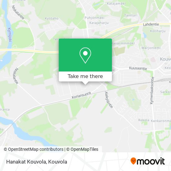 Hanakat Kouvola map