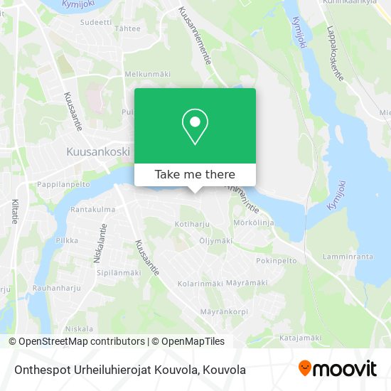 Onthespot Urheiluhierojat Kouvola map