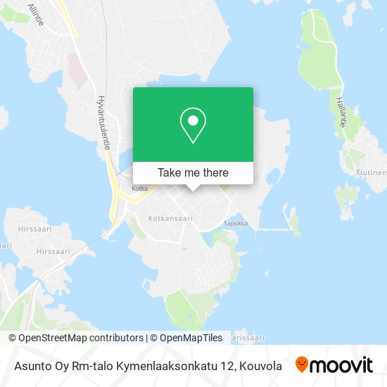 Asunto Oy Rm-talo Kymenlaaksonkatu 12 map