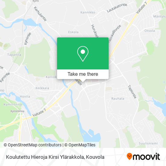 Koulutettu Hieroja Kirsi Ylärakkola map