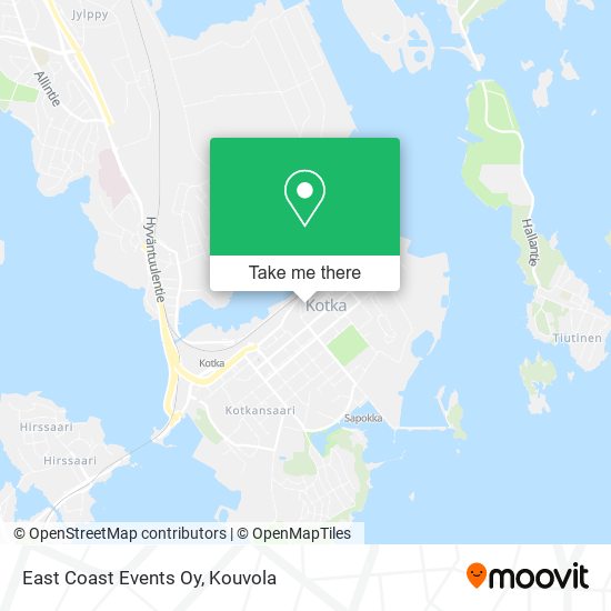 East Coast Events Oy map