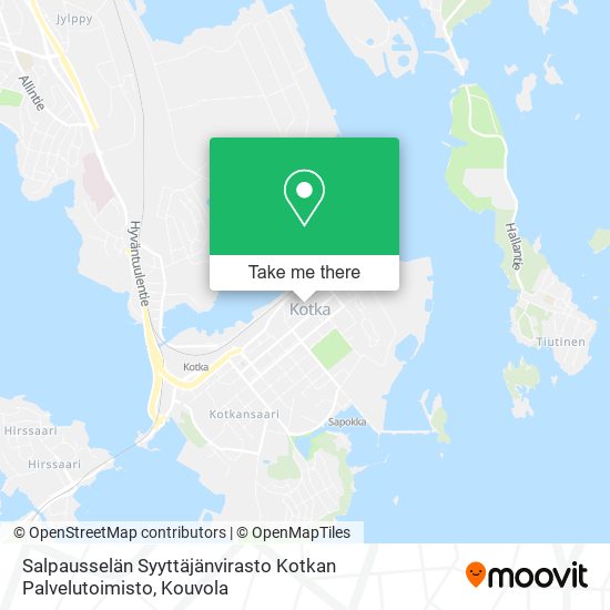Salpausselän Syyttäjänvirasto Kotkan Palvelutoimisto map