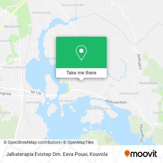 Jalkaterapia Evistep Om. Eeva Pousi map