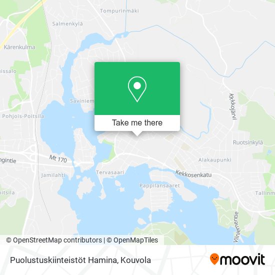 Puolustuskiinteistöt Hamina map