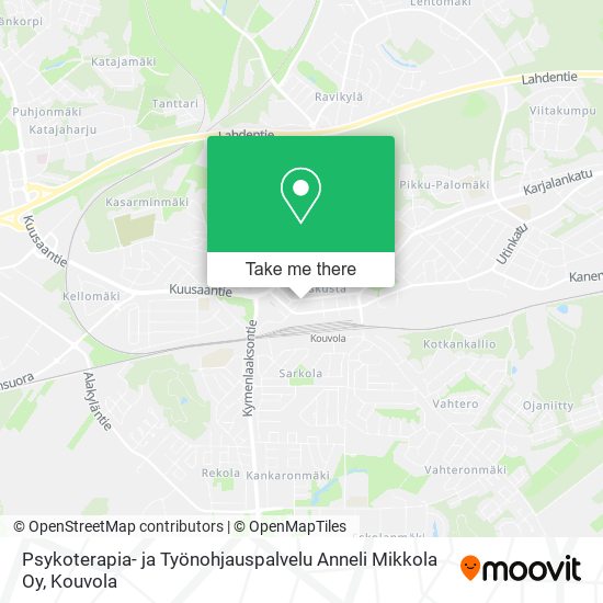 Psykoterapia- ja Työnohjauspalvelu Anneli Mikkola Oy map