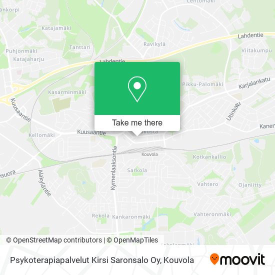 Psykoterapiapalvelut Kirsi Saronsalo Oy map