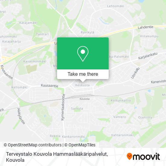 Terveystalo Kouvola Hammaslääkäripalvelut map