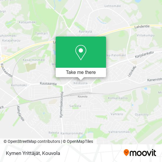 Kymen Yrittäjät map