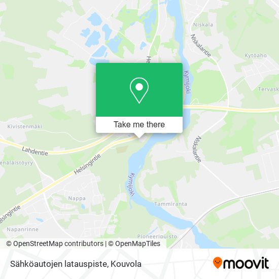 Sähköautojen latauspiste map