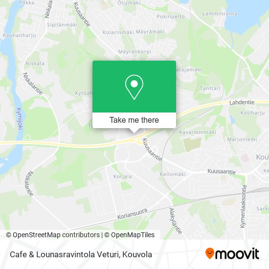 Cafe & Lounasravintola Veturi map