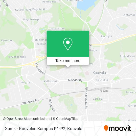 Xamk - Kouvolan Kampus P1-P2 map