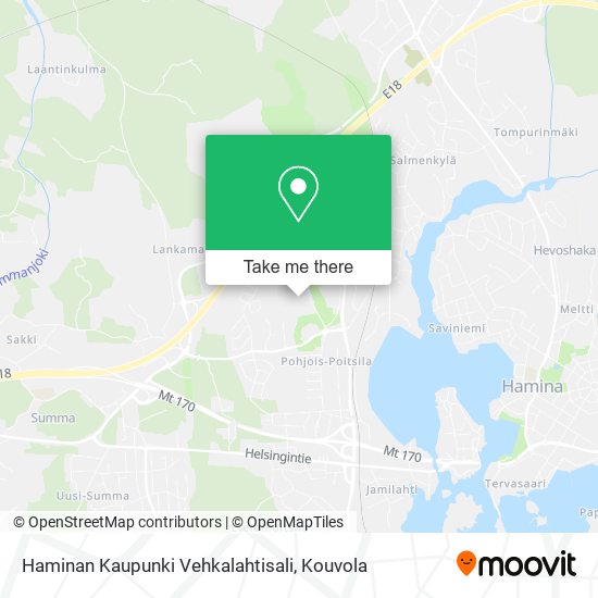 Haminan Kaupunki Vehkalahtisali map