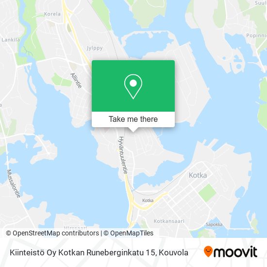 Kiinteistö Oy Kotkan Runeberginkatu 15 map