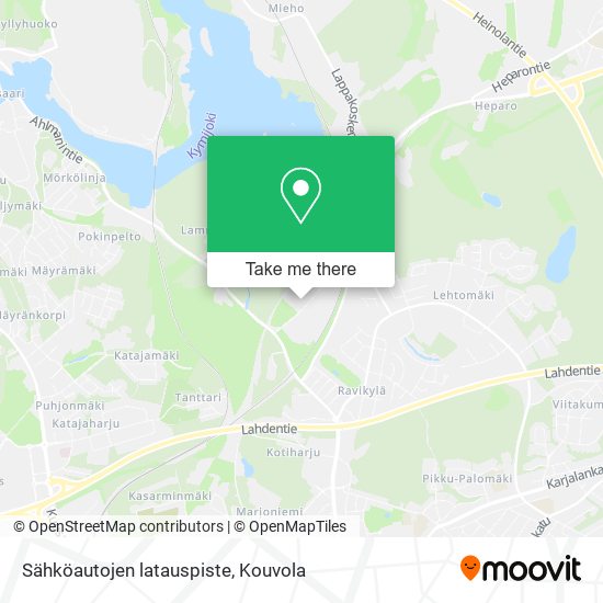 Sähköautojen latauspiste map