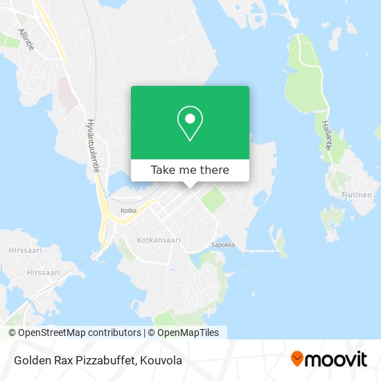 Golden Rax Pizzabuffet map