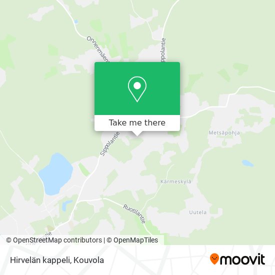 Hirvelän kappeli map