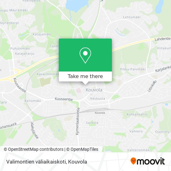 Valimontien väliaikaiskoti map