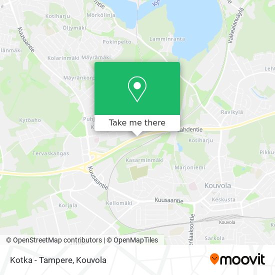 Kotka - Tampere map