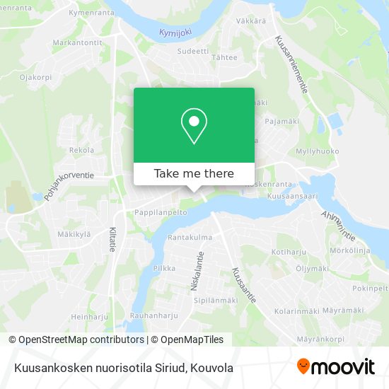 Kuusankosken nuorisotila Siriud map