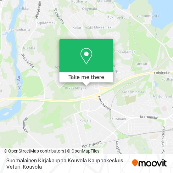 Suomalainen Kirjakauppa Kouvola Kauppakeskus Veturi map