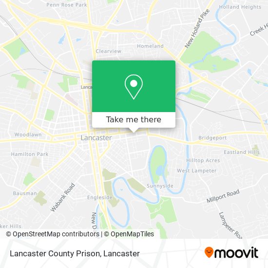 Lancaster County Prison map