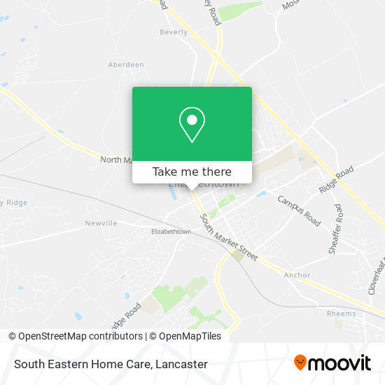 South Eastern Home Care map