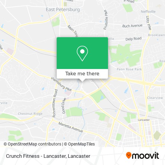 Crunch Fitness - Lancaster map