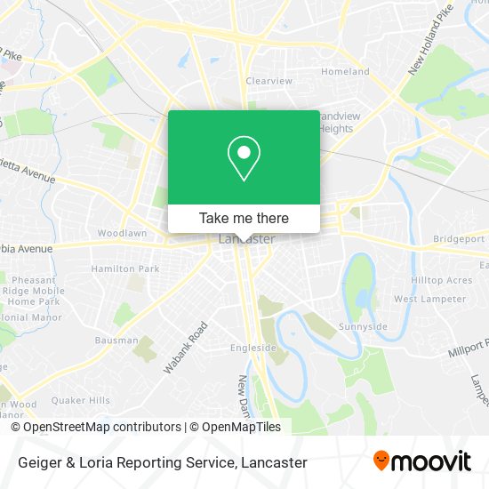 Geiger & Loria Reporting Service map