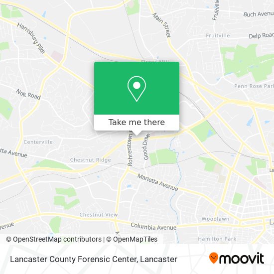 Mapa de Lancaster County Forensic Center