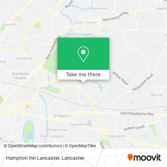 Hampton Inn Lancaster map