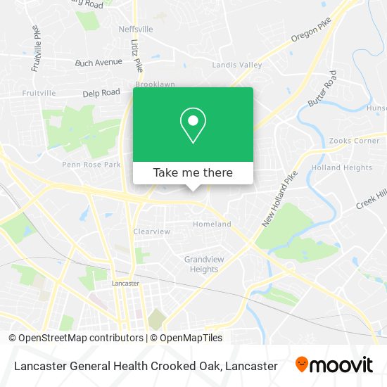 Lancaster General Health Crooked Oak map