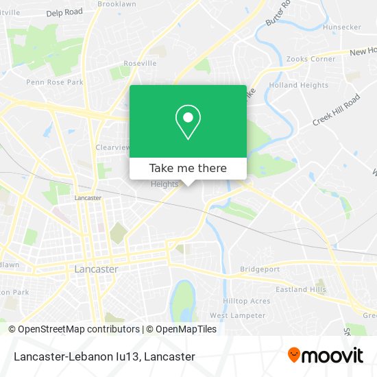 Lancaster-Lebanon Iu13 map