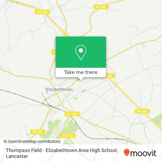 Thompson Field - Elizabethtown Area High School map