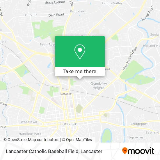 Lancaster Catholic Baseball Field map