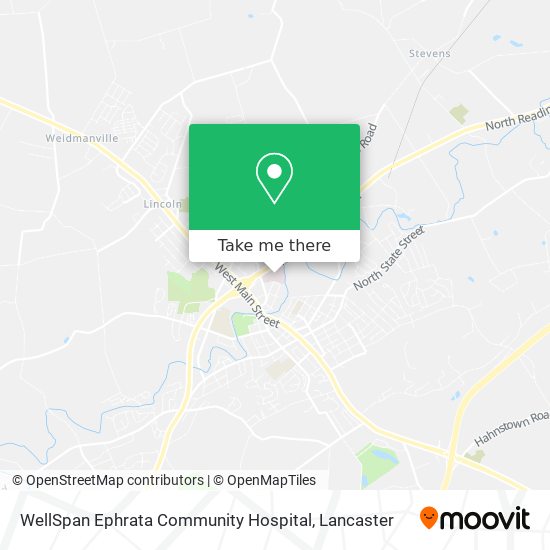 Mapa de WellSpan Ephrata Community Hospital