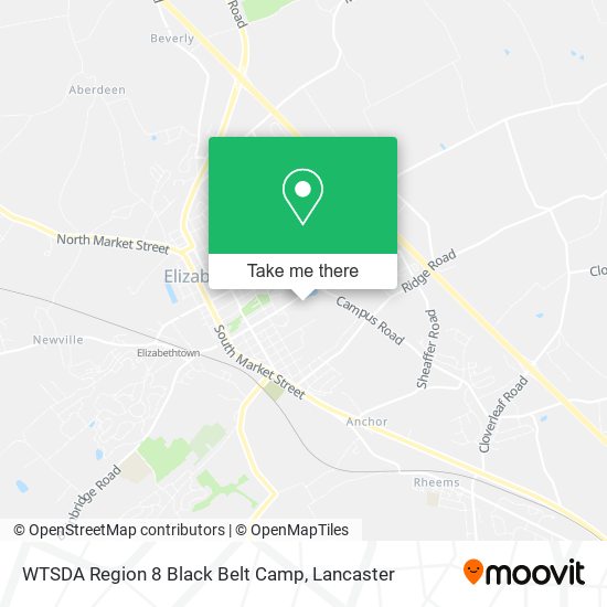 WTSDA Region 8 Black Belt Camp map