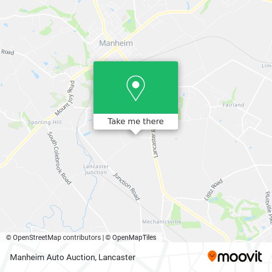 Manheim Auto Auction map