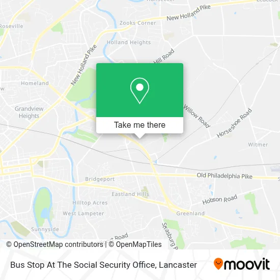 Bus Stop At The Social Security Office map