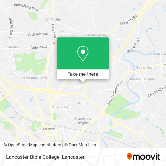 Directions to Lancaster Bible College by bus