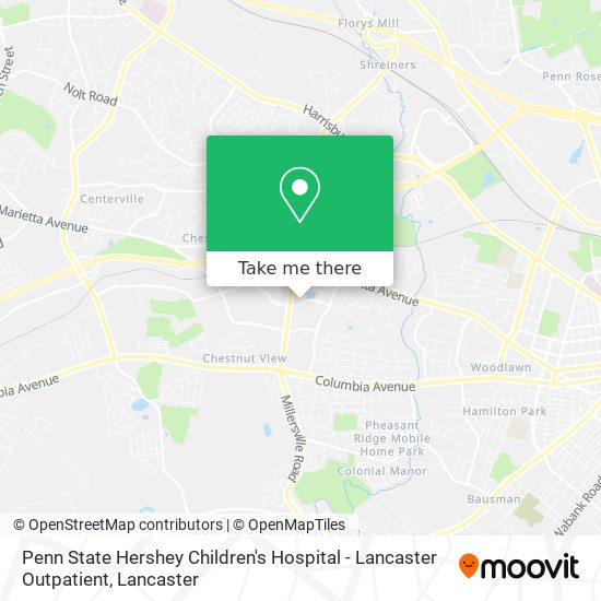 Mapa de Penn State Hershey Children's Hospital - Lancaster Outpatient