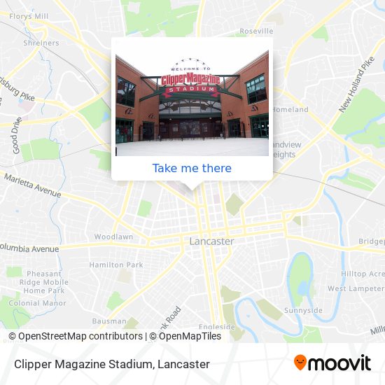 Clipper Magazine Stadium map