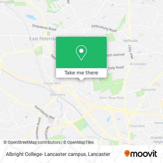 Mapa de Albright College- Lancaster campus