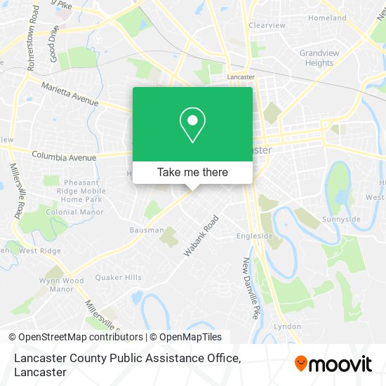 Mapa de Lancaster County Public Assistance Office